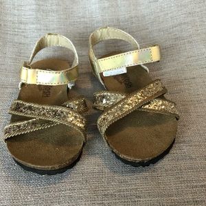 EUC gold sandals size 6
